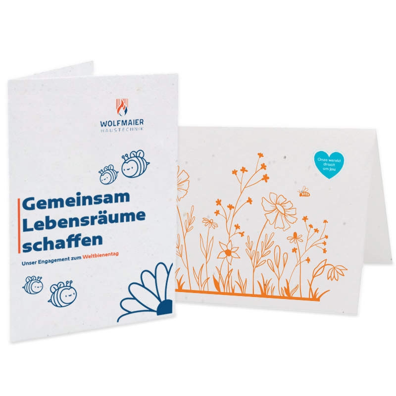 Seed paper card A5 folded